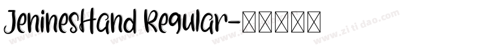 JeninesHand Regular字体转换